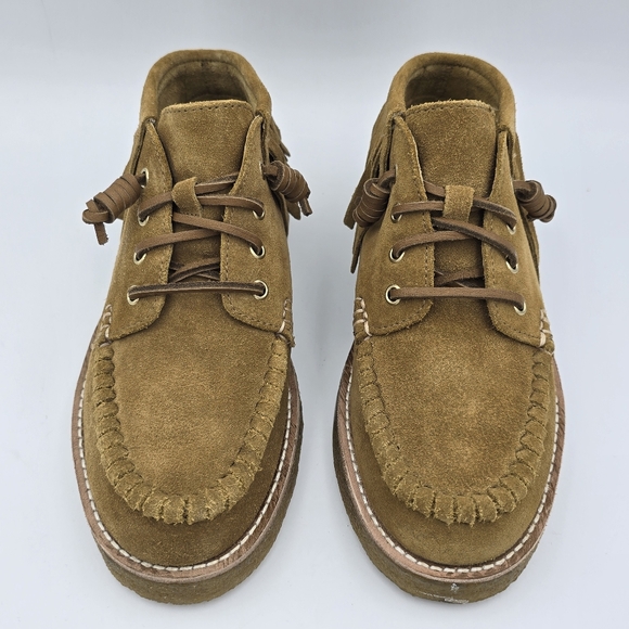 NWOT Rebecca Minkoff x Sperry Fringe Tan Leather Chukka Boots, Tan, Women’s 7.5 - Picture 6 of 16